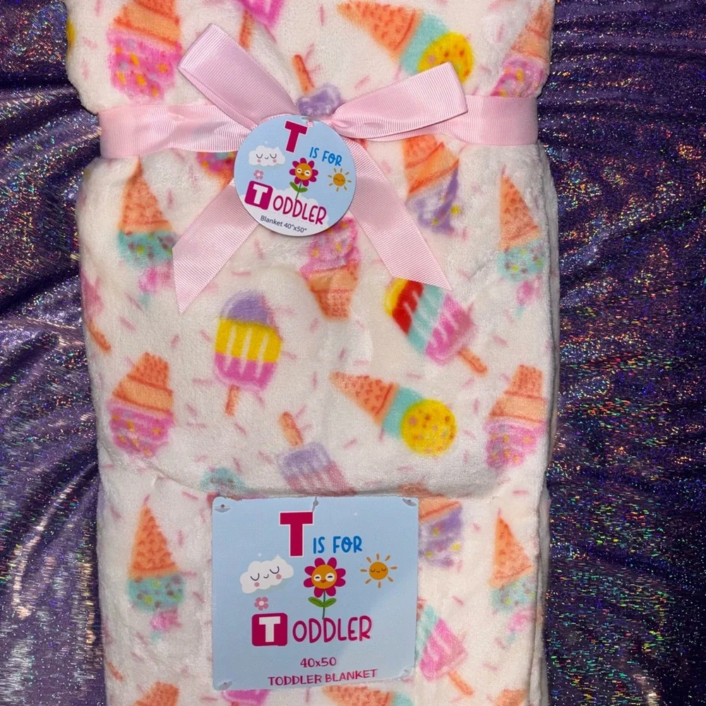 Kids Ice Cream Throw Blanket